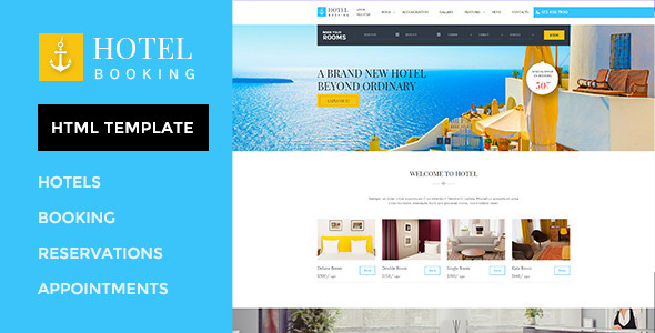 Rezerwacja hoteli - szablon HTML dla hoteli