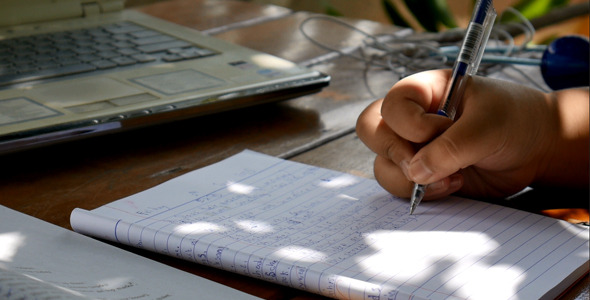 Boy Writing