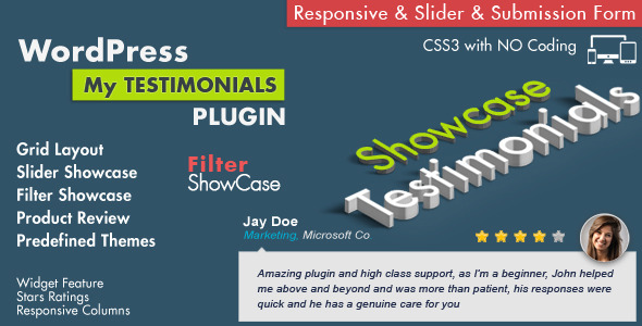 Testimonials Showcase Wordpress Plugin