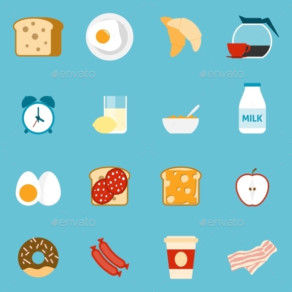Breakfast Icons Set