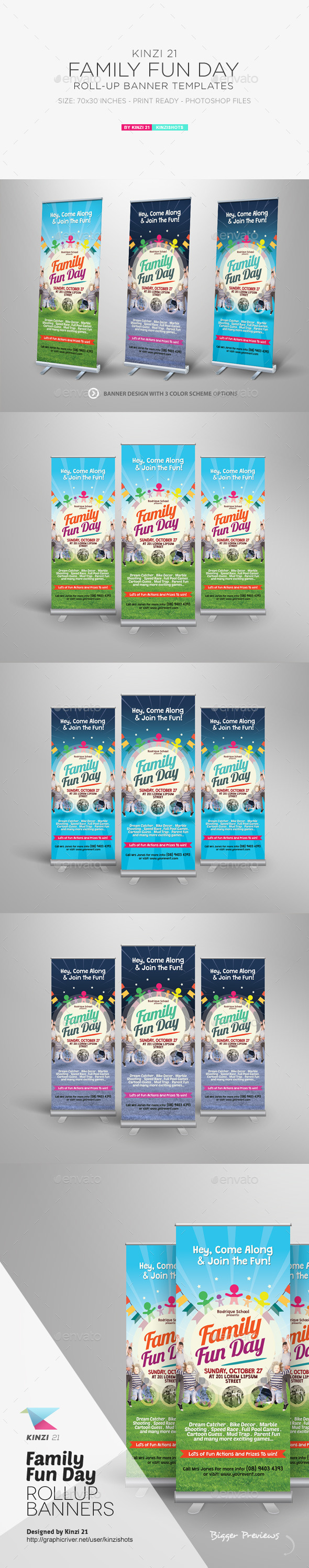 Roll Up And X Banner Signage Templates From Graphicriver