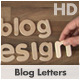 Blog Design in Wooden Letters - VideoHive Item for Sale
