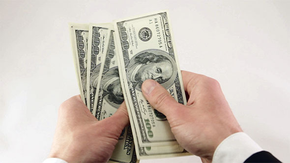 Business Hands Counting Dollars 1