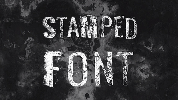 Stamped Font