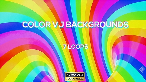 Color VJ Backgrounds - 7 Pack