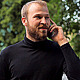 Man Walking and Talking on the Phone in the Park - VideoHive Item for Sale