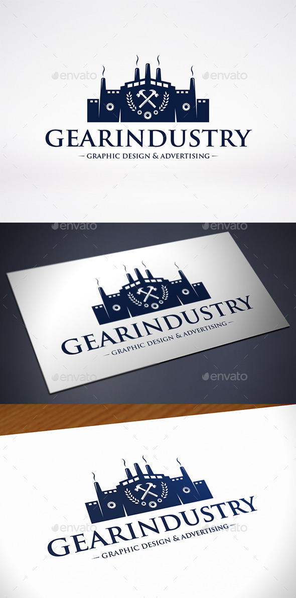 Gear Industry Logo Template