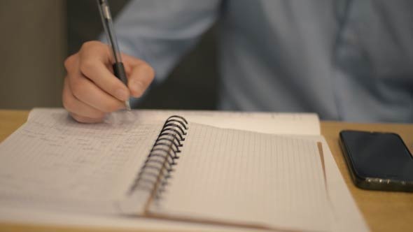 Man Reading Text