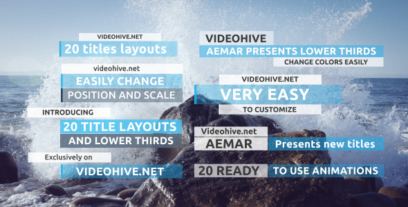 20 Minimal Titles & Lower Thirds alt