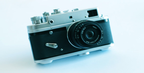 Old Camera On A White Background 1