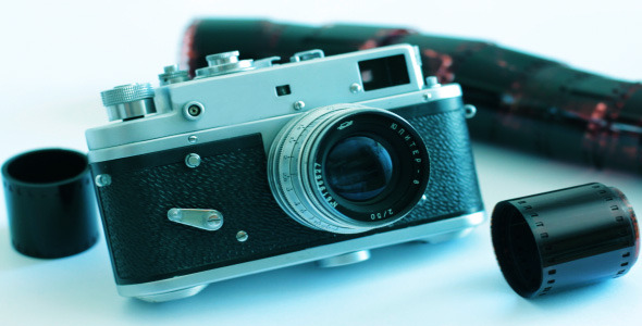 Old Camera On A White Background 2