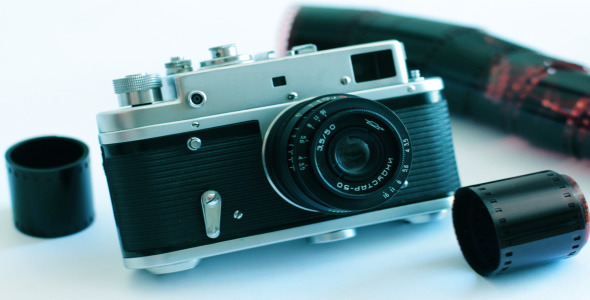Old Camera On A White Background 3