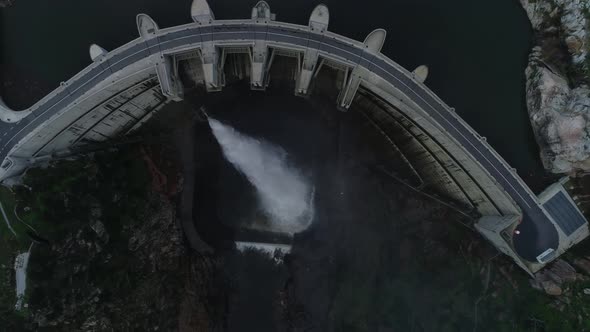 Alternative Energy. Aerial Shot Of a Hydropower Plant.