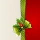 Christmas Card with Bow and Holly - GraphicRiver Item for Sale