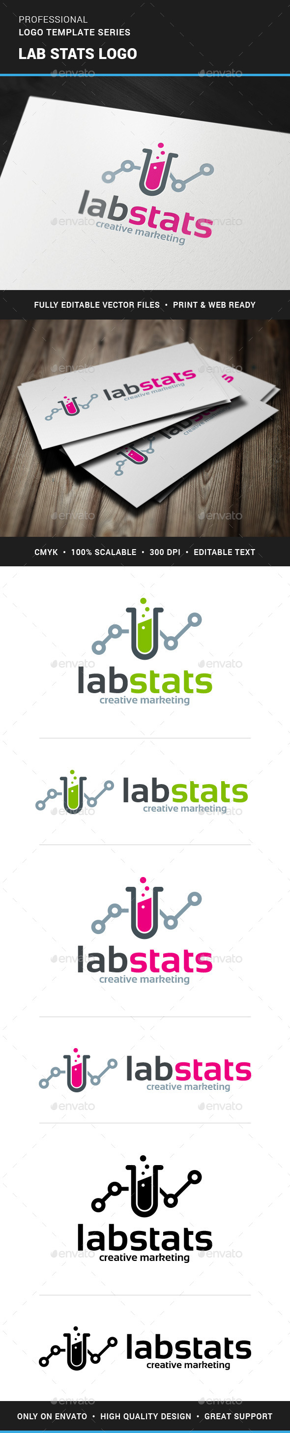 Lab Stats Logo Template