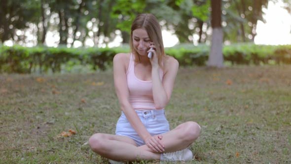 Girl Talking on Smartphone