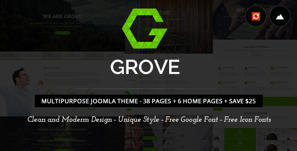 Grove - Responsive Multi-Purpose  Joomla Theme