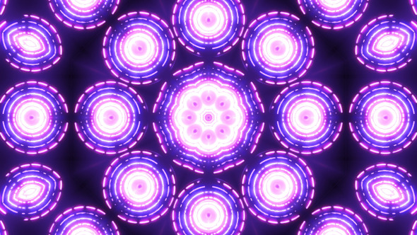 VJ Circle Neon Lights Background