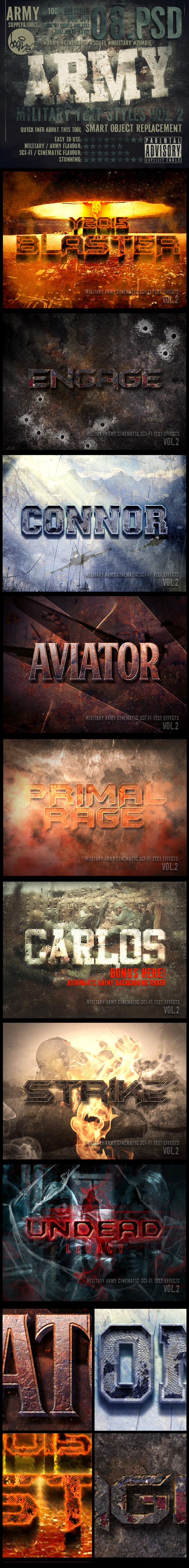 Military Army Cinematic Sci-fi Text Effects Vol.2