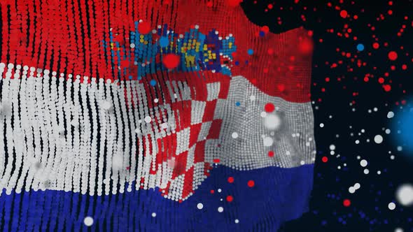 Croatian Flag Particle Animation