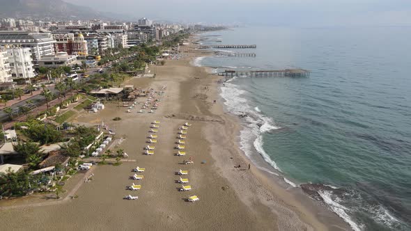 Alanya, Turkey - a Resort Town on the Seashore. Aerial View