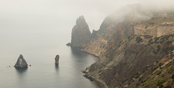 Seascape with Strong Mist