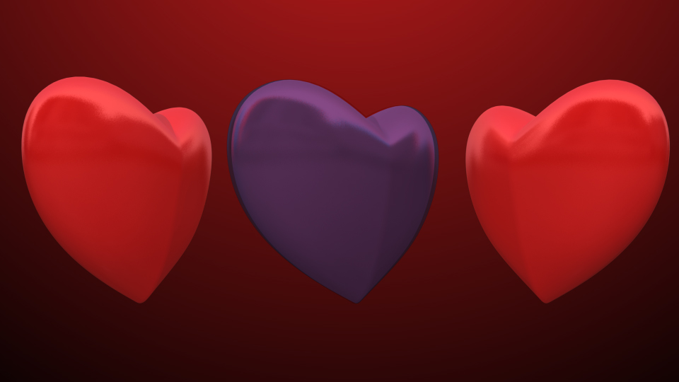 Stereoscopic looping heart