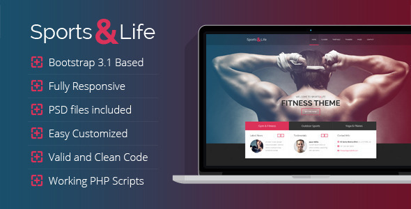 Sport i życie - szablon HTML siłowni i fitness