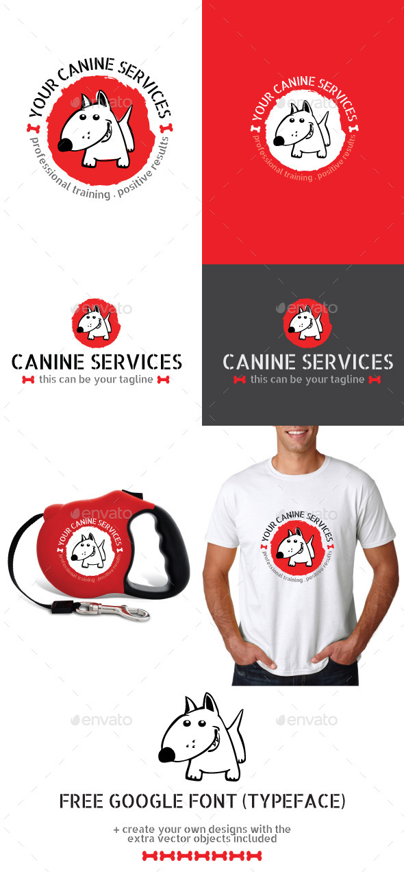 Dog or Pet Services Vector Logo
