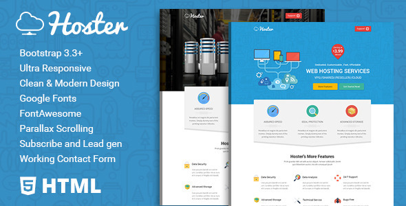 Hoster | Hosting Service HTML Template