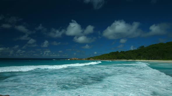 Waves Arriving at Tropical Island, Shot in 4K