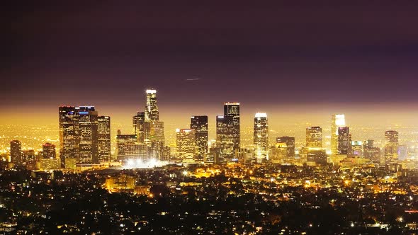 Los Angeles At Night, Time Lapse