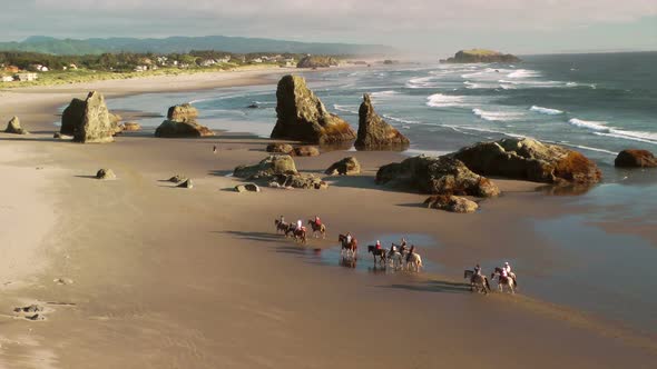 Horseback Riding On Bandon Beach