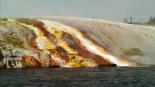 Overflow From Excelsior Geyser Runs Into The Yellowstone River 2