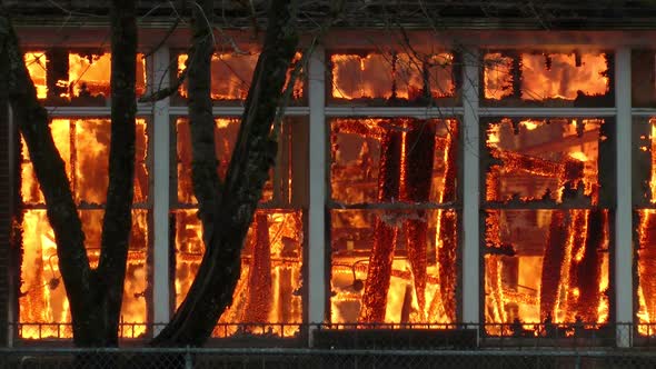 Fire Consumes A Building 2