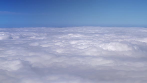 Clouds Over From Airplane Window