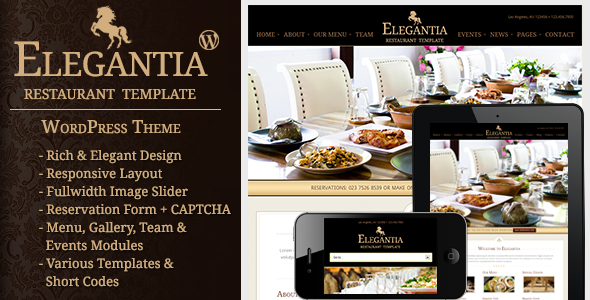 Elegantia - Restauracja i kawiarnia WordPress