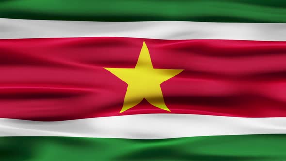 Suriname Flag Waving