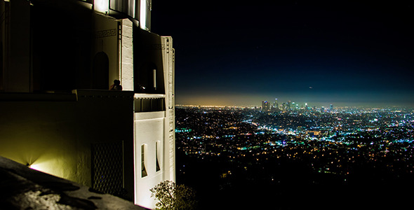 The Griffith Observatory With View On Los Angeles