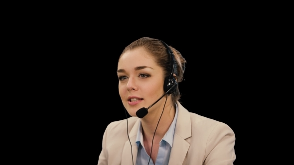 Customer Service Operator Woman With Headset