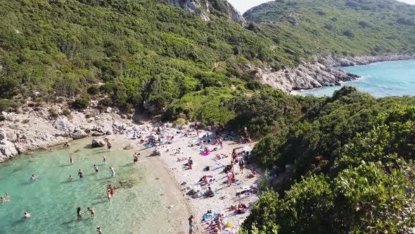 Timoni Beach on Korfu Greece