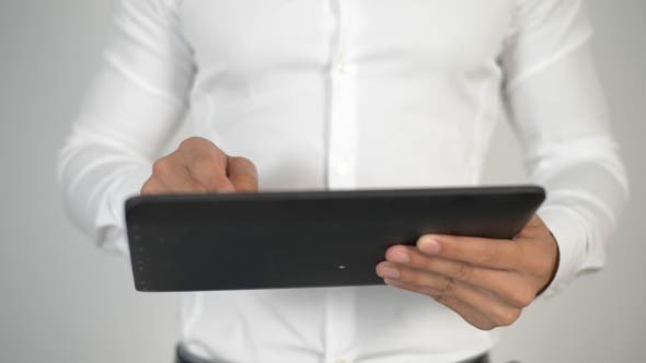 Businessman Using Tablet PC 