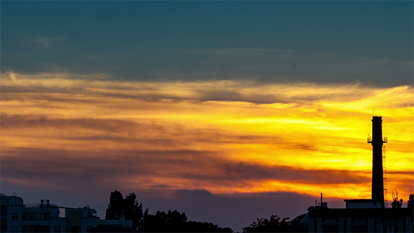 Beautiful Sky At The Sunset