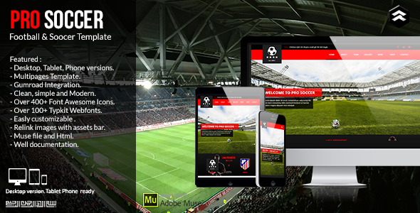 Pro Soccer - Football Team Muse Template
