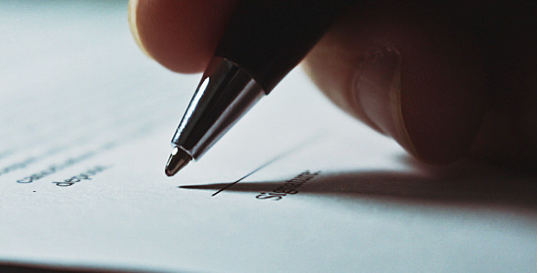 Signature of the Contract  alt