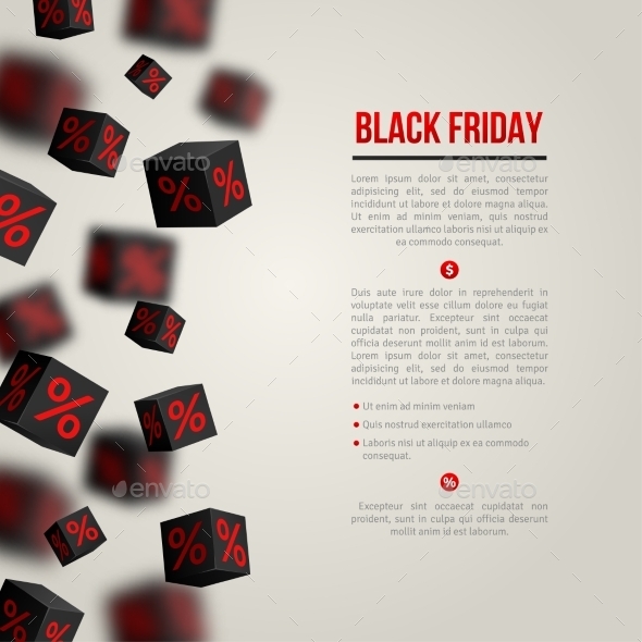 Black Friday Sale Poster. Vector Illustration.