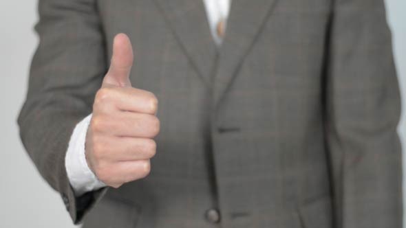Businessman Thumb Up Sign alt