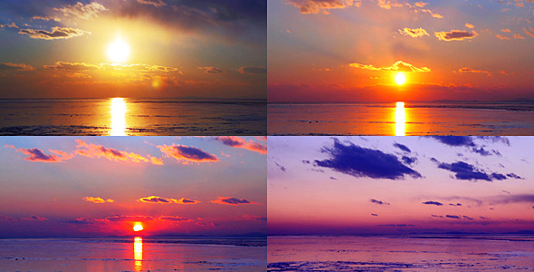 Sunset Over the Frozen Sea (3 view) alt