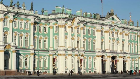 Panorama Of Hermitage, St Petersburg, Russia