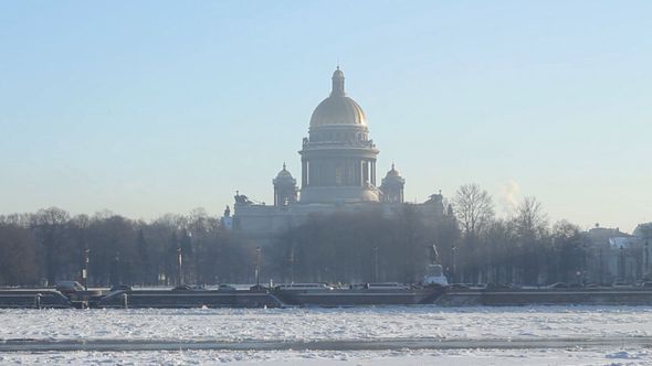 St. Isaac's Cathedral And Neva, St Petersburg